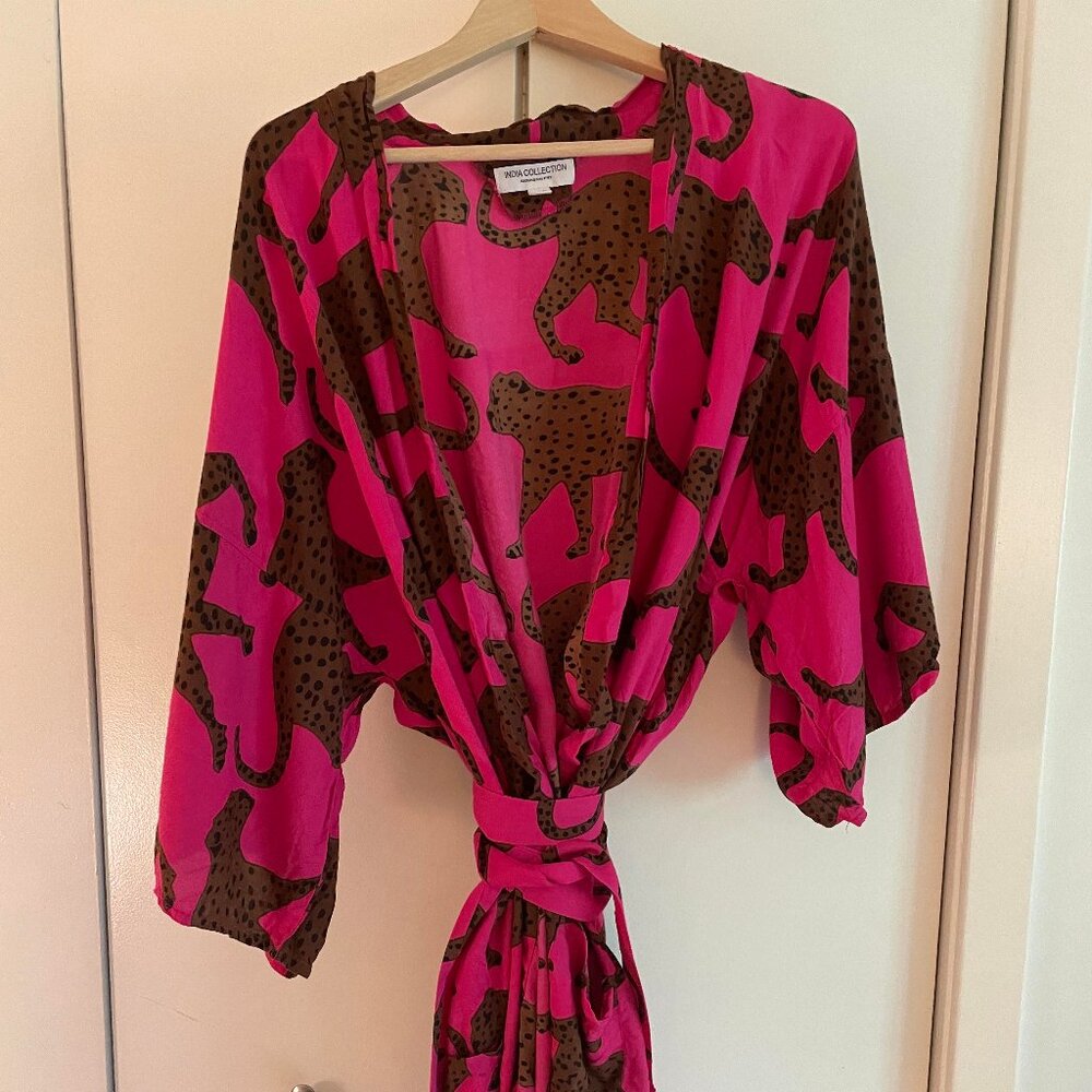 Emerson Fry Cheetah Layering Kimono/Robe